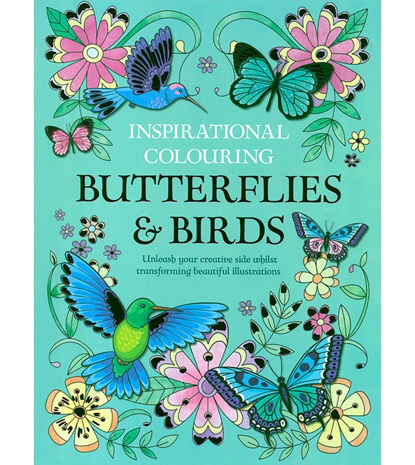 Butterflies & Birds Inspirational Colouring