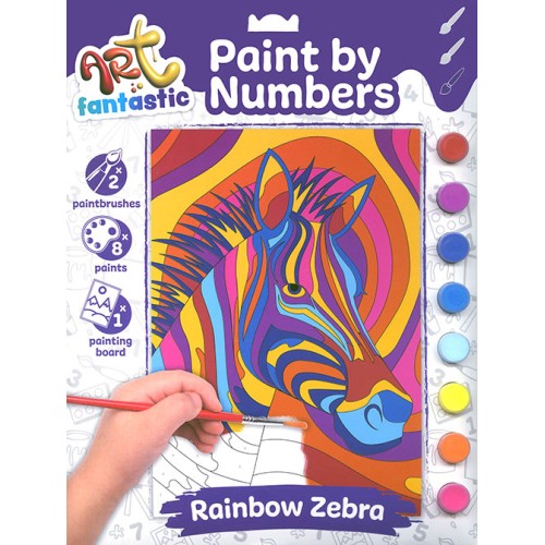 Art Fantastic Paint by Number Rainbow Zebra