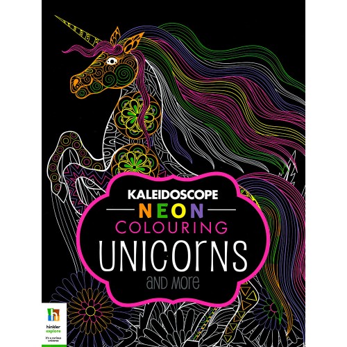 Kaleidoscope Neon Colouring Unicorns and More