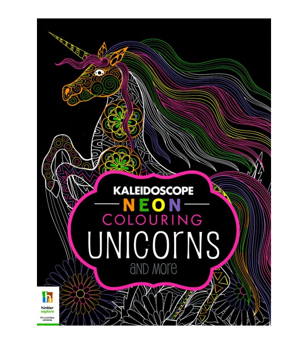 Kaleidoscope Neon Colouring Unicorns and More
