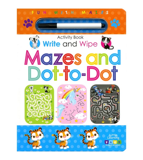 Write and Wipe Mazes and Dot-to-Dot