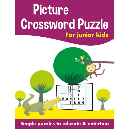 Picture Crossword Puzzles for Junior Kids {Purple}