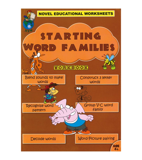 Novel Educational Starting Word Families Workbook