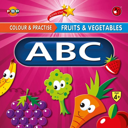Colour & Practise Fruits & Vegetables A B C