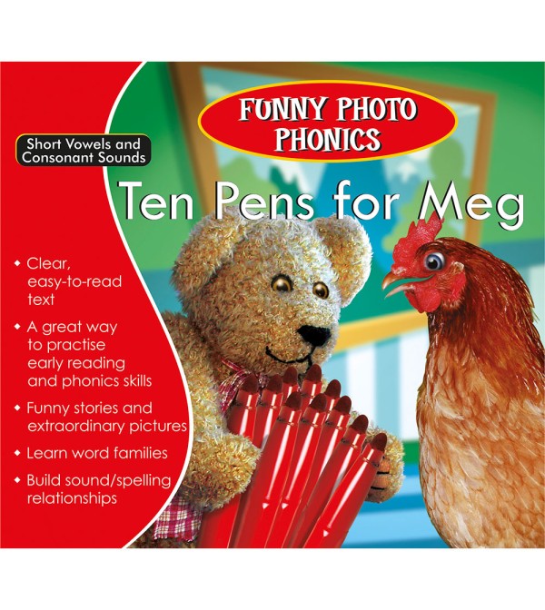 Funny Photo Phonics Ten Pens for Meg