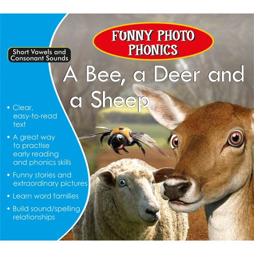 Funny Photo Phonics A Bee, a Deer and a Sheep