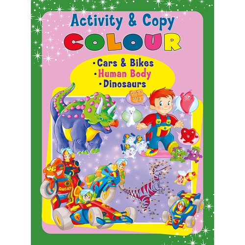 Activity & Copy Colour Cars & Bikes, Human Body, Dinosaurs