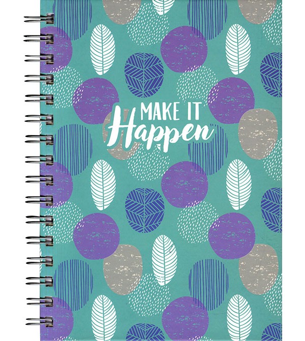 Wiro Notebook Modern Leaf Make it Happen